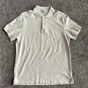 NWOT Mens Burberry Brit sand color polo. Size XL